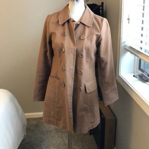 Camel colored trench coat
